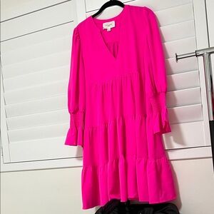 Pomander by Tuckernuck Vibrant Pink Long Sleeve Dress